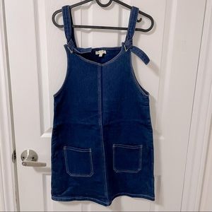 Young Ladies Rich Dark Denim Cami Dress with Pockets | ONE Size
